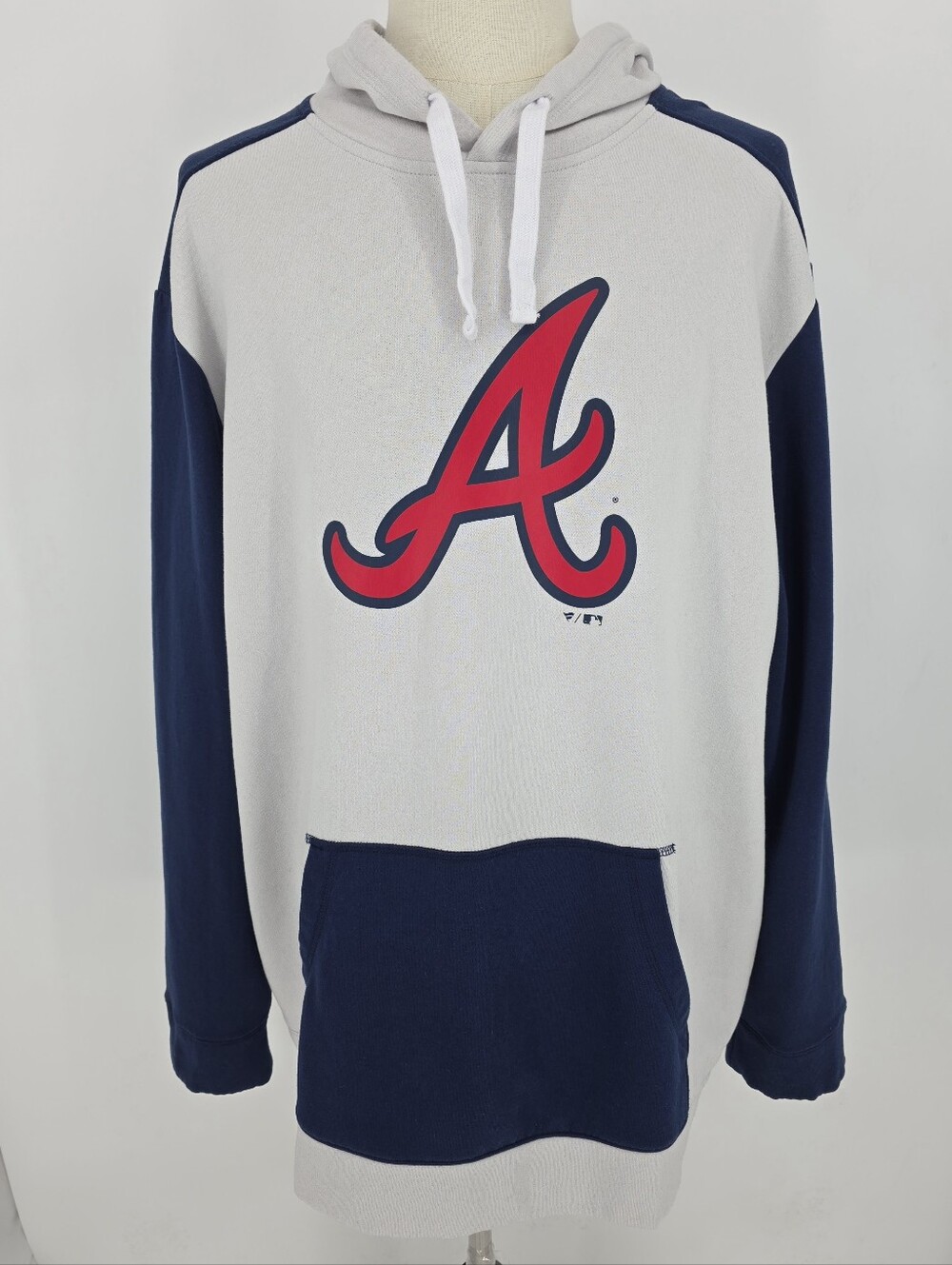 Atlanta Braves Fanatics Arctic Hoodie Mens 3XL Gray Navy MLB Pullover